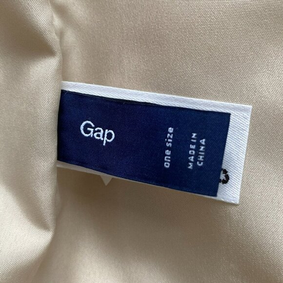 Gap Hobo Beach Pool Tote Bag White Green Weekender Rope Drawstring Snap Recycled - Picture 3 of 16